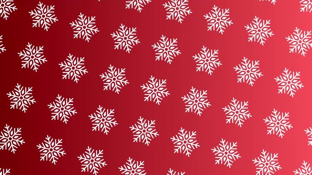 Christmas snowflake vector doodle seamless pattern animation with red gradient background transparancy abstract	