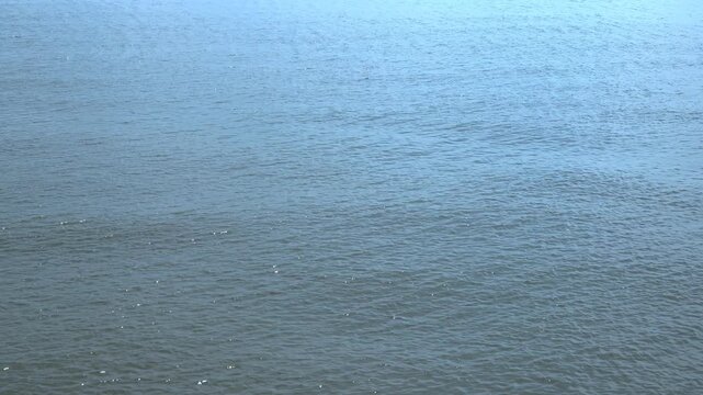 満潮時の穏やかな干潟の海面01