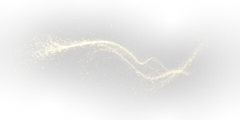 Fototapeta premium Sparkling glow swirl with magical glitter particles forming luminous spiral overlay PNG