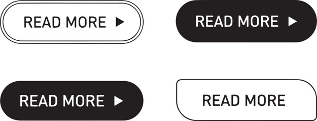 Read more button collection. web element with a call to action. simple vector design. modern flat vector illustration