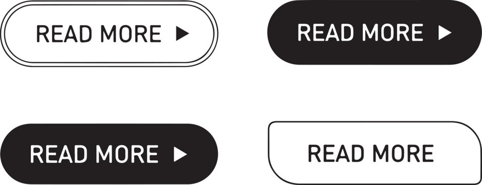 Read more button collection. web element with a call to action. simple vector design. modern flat vector illustration