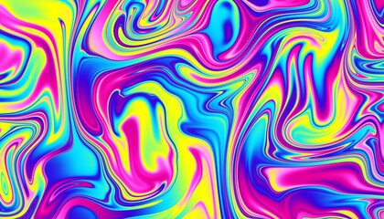 Rainbow swirling pattern with vivid neon pink, yellow and blue tones. Excellent for vibrant print design, retro-futuristic UI or energetic abstract backdrops. Vibrant graphic abstract wallpaper