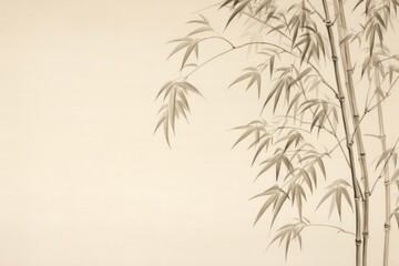 Fototapeta premium Bamboo tree backgrounds drawing sketch.