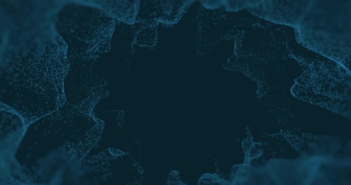background, futuristic movement of blue wave matrix digital glow blue wave, technology and cyber security