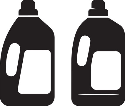 Silhouette icon of laundry detergent bottle