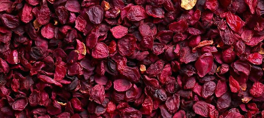 A Bounty of Dehydrated Jewels Sweet, Maroon Treats Cascading in a Deep Red Symphony of Flavor