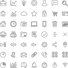 Fototapeta premium Universal UI and Interface Line Icon Mega Pack