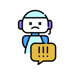 Fototapeta premium AI Hallucination Icon Professional UI Symbol for Artificial Intelligence Error,