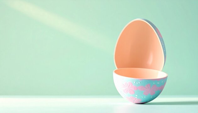 "Pastel Easter egg with floral design"