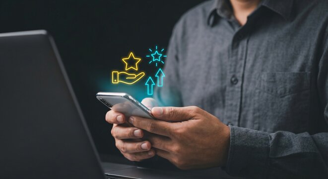 Loyalty rewards and redeem points concept on mobile app, showing customer engagement, bonus benefits, cashback, and membership rewards that increase satisfaction and long-term brand loyalty.

