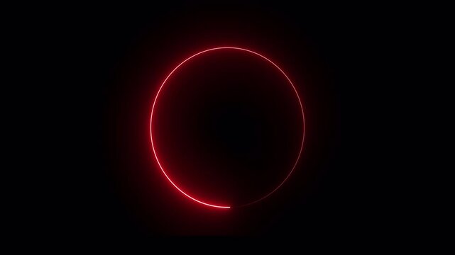 Plasma ring against transparent background, circle animation in 4k.