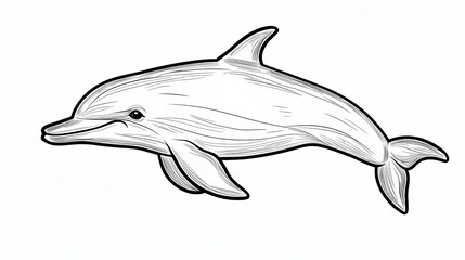 Obraz premium Charming Dolphin Artwork Playful Sea Mammal Design in a Vibrant Marine Theme for Aquatic Lovers