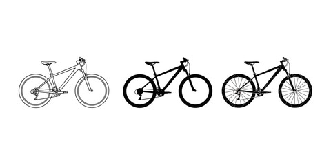 Obraz premium Mountain Bike Styles Comparison