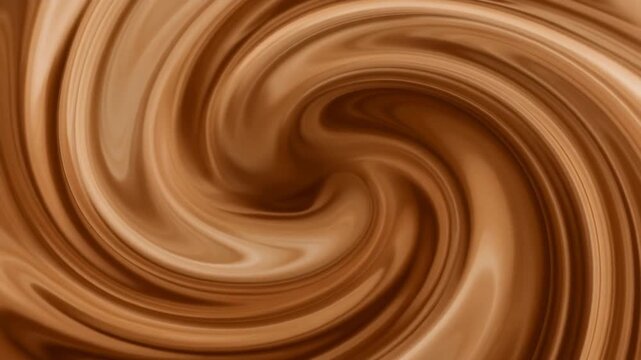 Swirled chocolate texture on white background