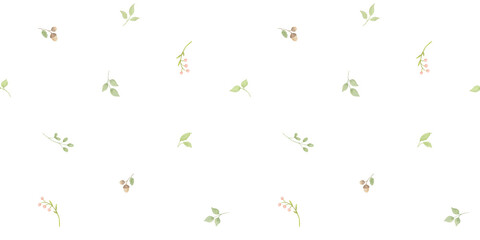 Naklejka premium Delicate floral pattern with tiny blooms on white background. Seamless ditsy print perfect for spring textiles, vintage wallpaper, and elegant fabric designs with flowers.