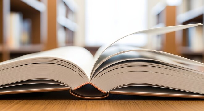 Immerse yourself in the world of wisdom an open book, its crisp pages inviting deep thought and discovery, symbolizing education and the journey of knowledge