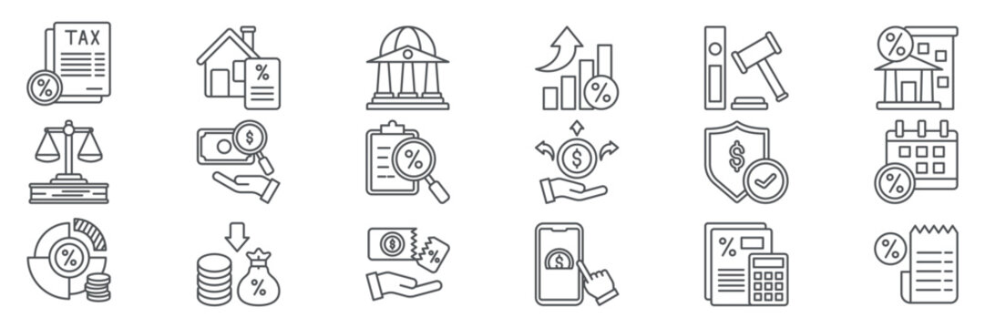 taxes icon set vector illustration concept