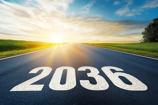 A Bright Future in 2036 Exploring the Optimistic Journey Through Time on an Asphalt Road Ahead