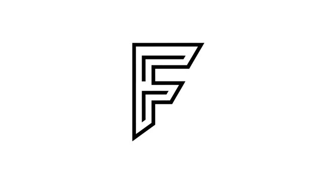 Modern Abstract Letter F Logo Design.