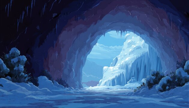 Una impresionante cueva de hielo revela un paisaje glacial de ensue&ntilde;o.