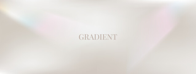 Nacre grey gradient with iridescent pearl light and tan tones for luxury cosmetic packaging. Dreamy soft glow in a calm grey backdrop. Smooth neutral tones as a vector surface for beauty design.