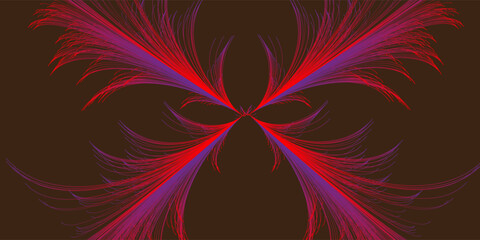 Fototapeta premium Abstract lines on black background, vector illustration