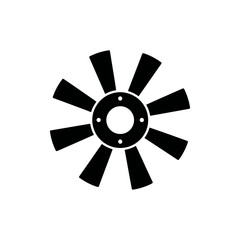 Obraz premium Silhouette of a Mechanical Cooling Fan Rotor Vector Illustration