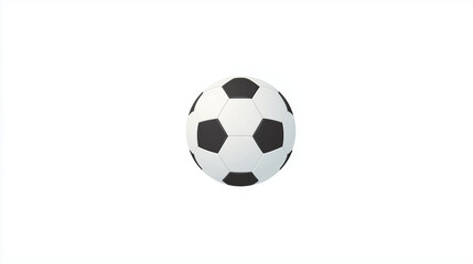 Obraz premium Classic soccer ball on a clean white background. Perfect for sports themes, soccer events, and athletic promotions.