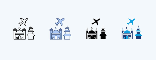 Fototapeta premium Cultural Tour Multiple Icon Illustration Vector