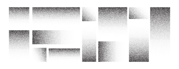 Abstract grain texture with dotted gradient fade, featuring geometric shapes and noise patterns ideal for minimalist backgrounds, frame borders, and contemporary design elements.