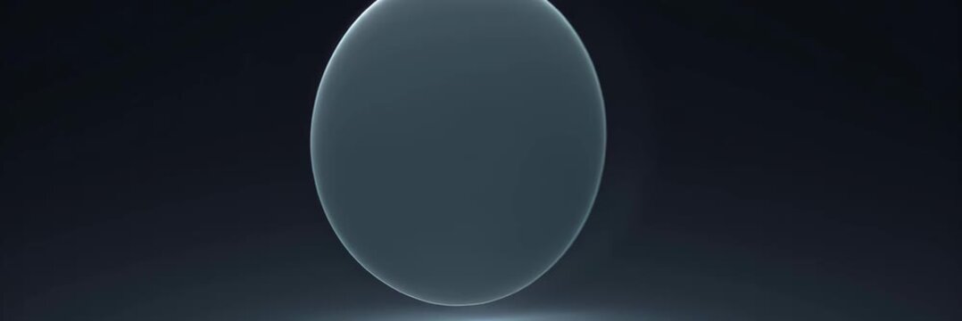 Abstract glowing sphere on dark background with copy space, modern minimal banner video background for website header and landing page.