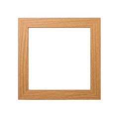 Fototapeta premium Wooden picture frame mockup isolated on transparent background