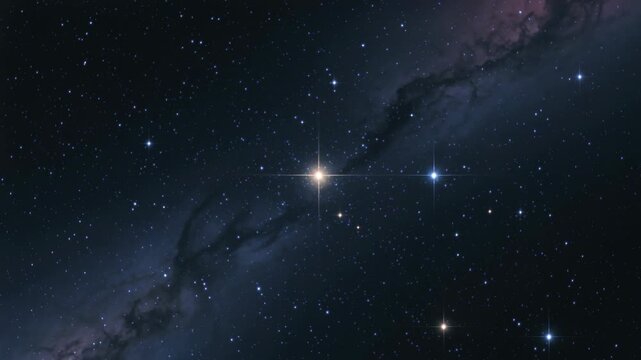 Cosmic Wonder And Exploration Concept Space Scene With Stars And Nebula Slow Zoom For Science Education.