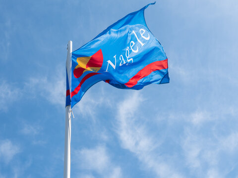 Flag of  the village Nagele- Vlag van Nagele - Noordoostpolder, Flevoland province, The Netherlands