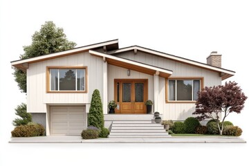 Fototapeta premium American suburb house architecture building modern.