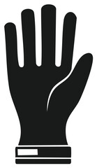 Obraz premium Silhouette of a hand, showing the palm and fingers