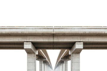 Naklejka premium Highway architecture overpass road underneath.