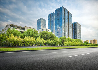 Modern Urban Architecture Surrounded by Lush Greenery