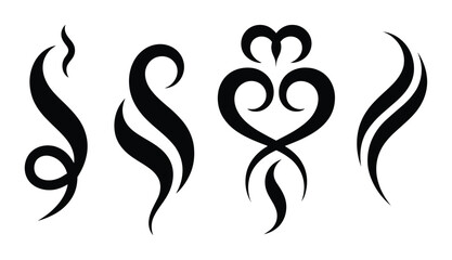 Obraz premium Ornamental Swirl Vector Illustration