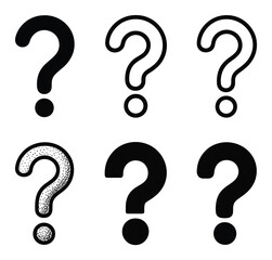 Question Mark Symbols Vector Illustration