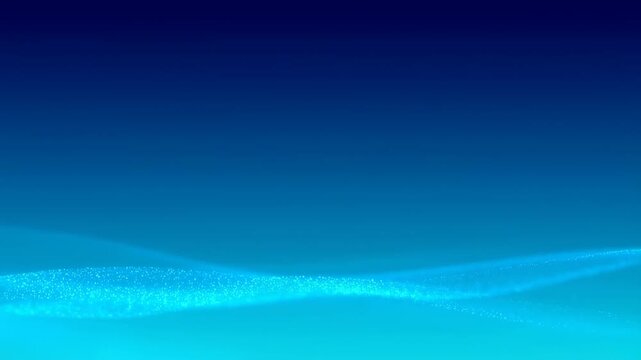 Abstract blue wave background with sparkling particles. Ideal for creating a calming atmosphere in digital projects and presentations