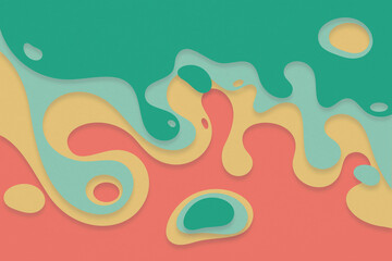 abstract grunge paper carve multi color template background, 3D illustration. For book cover or annual report template , business presentations, flyers, posters