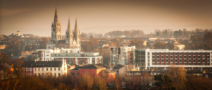 Cork Ireland city center view park outdoor Saint Finbarr's Cathedral