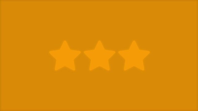 Golden Star Shapes Floating on Orange Background Abstract Animation Motion floating stars motion star animation