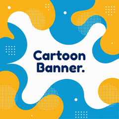 Naklejka premium Fun and Colorful Cartoon Banner Perfect for Kids Content and Creative Projects