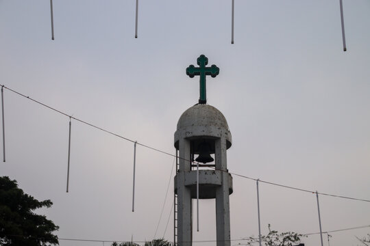 St. Thomas mount church bell tower in Chennai city 