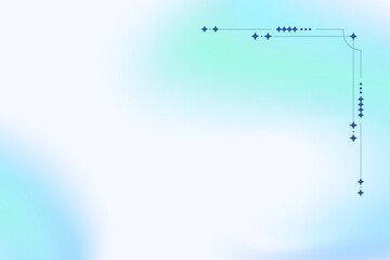 Obraz premium Soft Blue and White Gradient Background with Elegant Celestial Corner Ornament