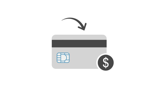 Credit Card Payment Transaction Financial Icon.