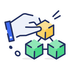 Fototapeta premium An icon of pos payment designed in flat style