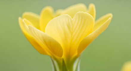 Obraz premium Close-up of vibrant yellow crocus flowers.